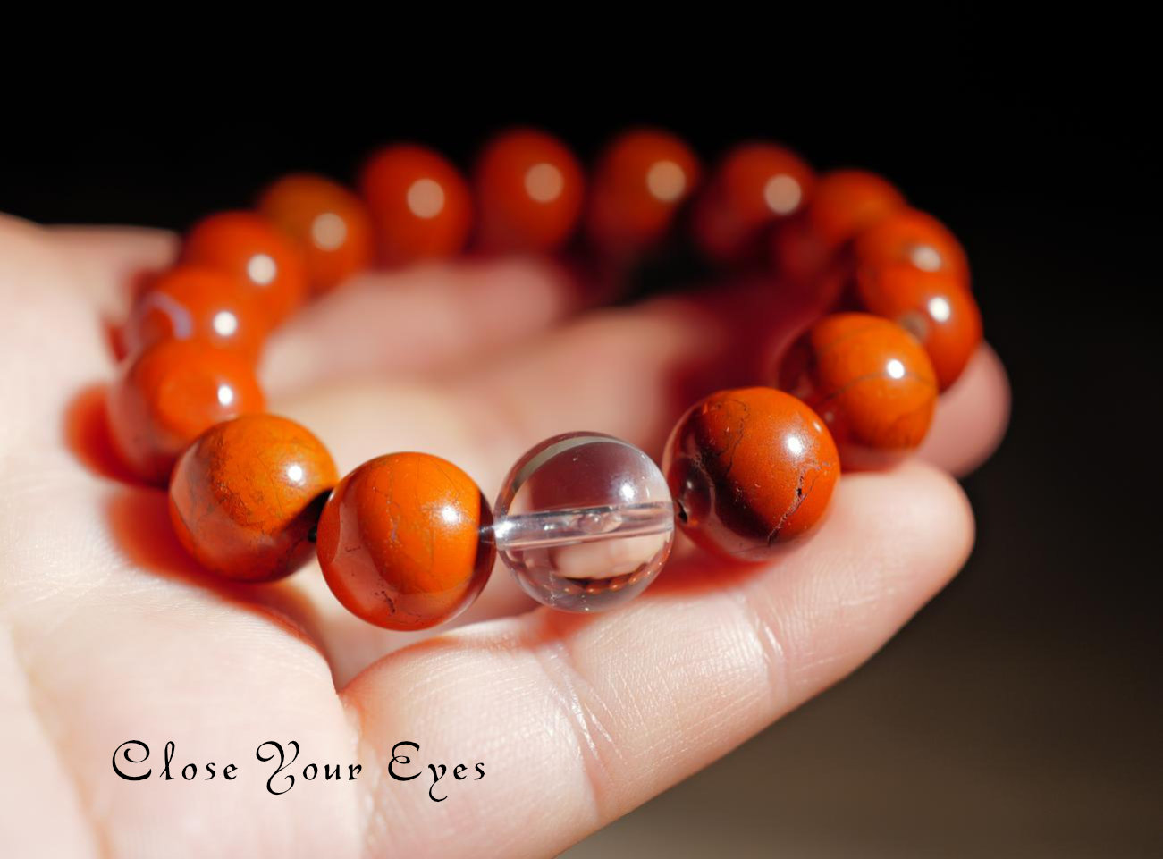 １２ｍｍエナジーブレス　国産石　佐渡の赤玉　０２