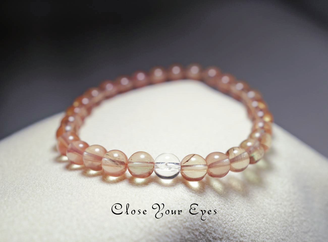 ６ｍｍエナジーブレス　チベタン　オレンジ ラブラドライト　０３