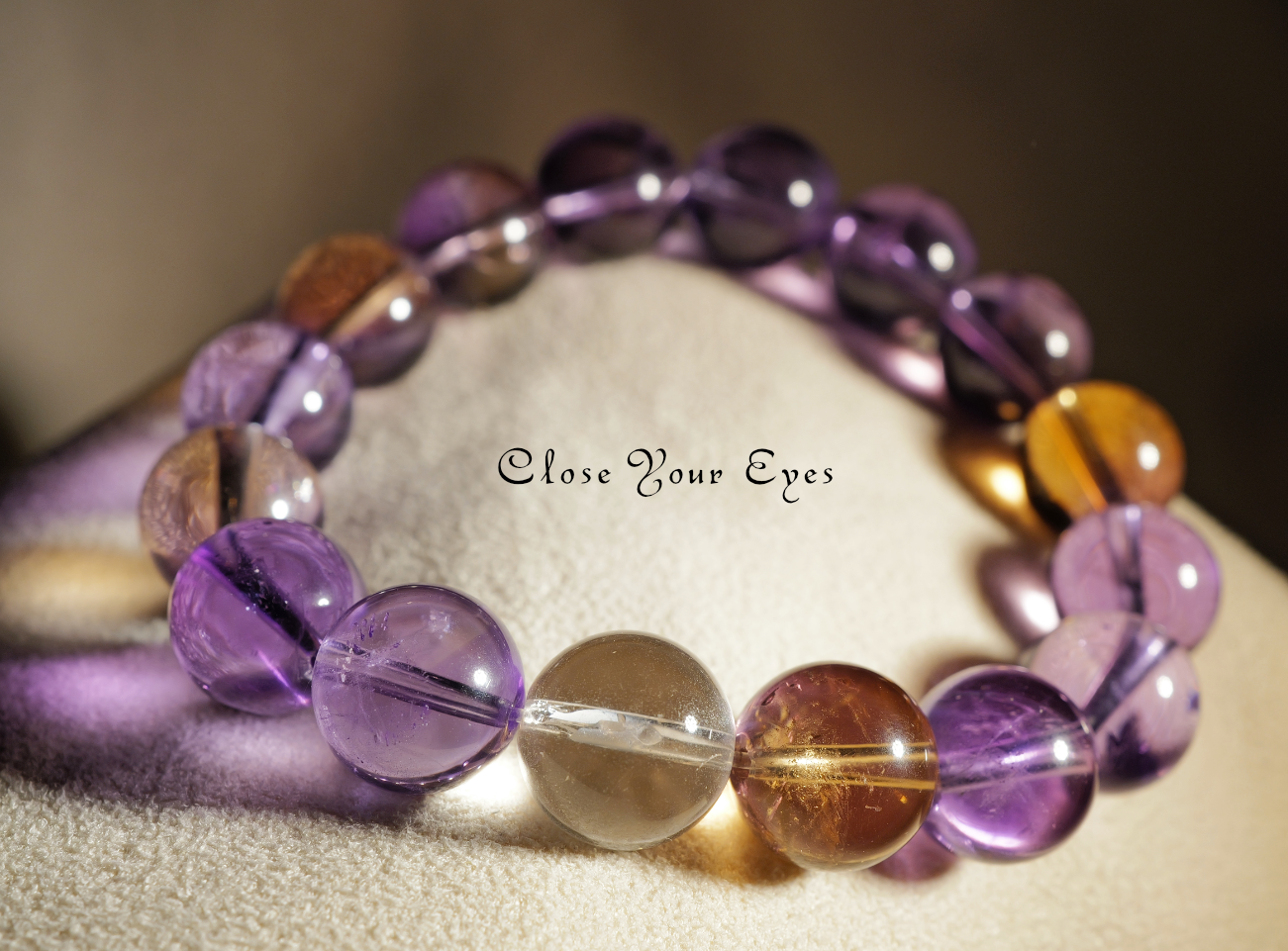 １２ｍｍエナジーブレス　ボリビア産　天然アメトリン　０１