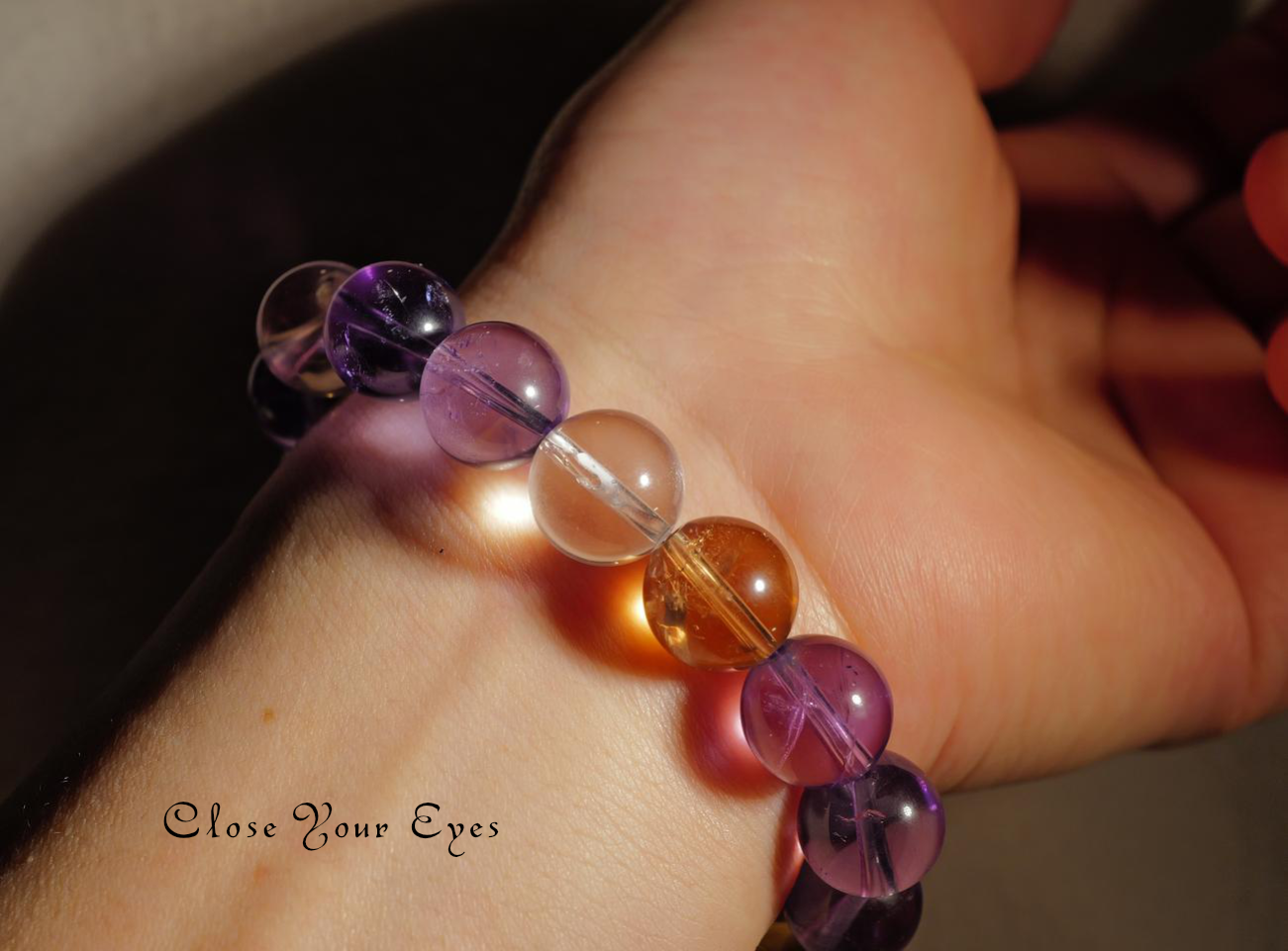 １２ｍｍエナジーブレス　ボリビア産　天然アメトリン　０１