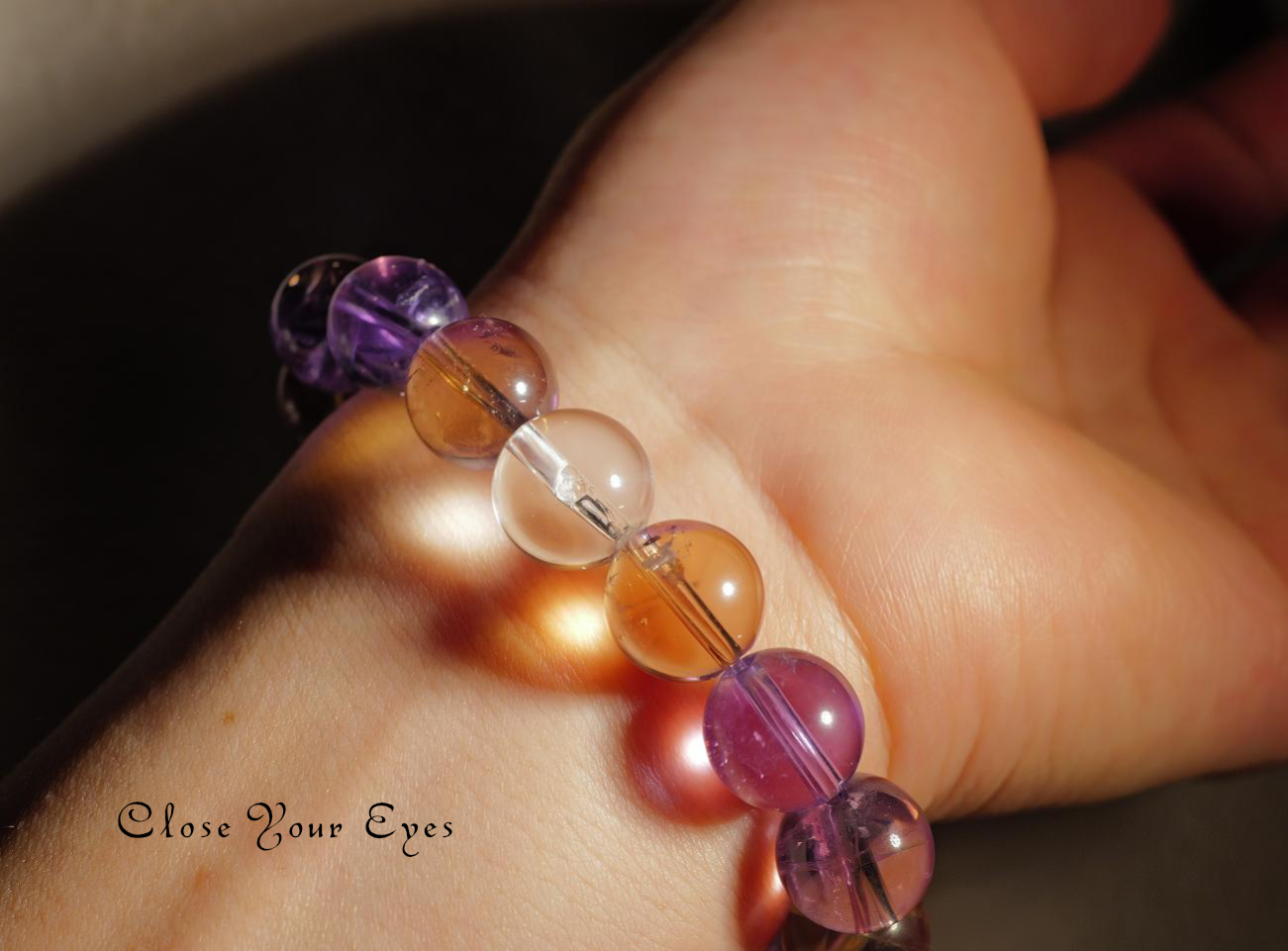 １２ｍｍエナジーブレス　ボリビア産　天然アメトリン　０２