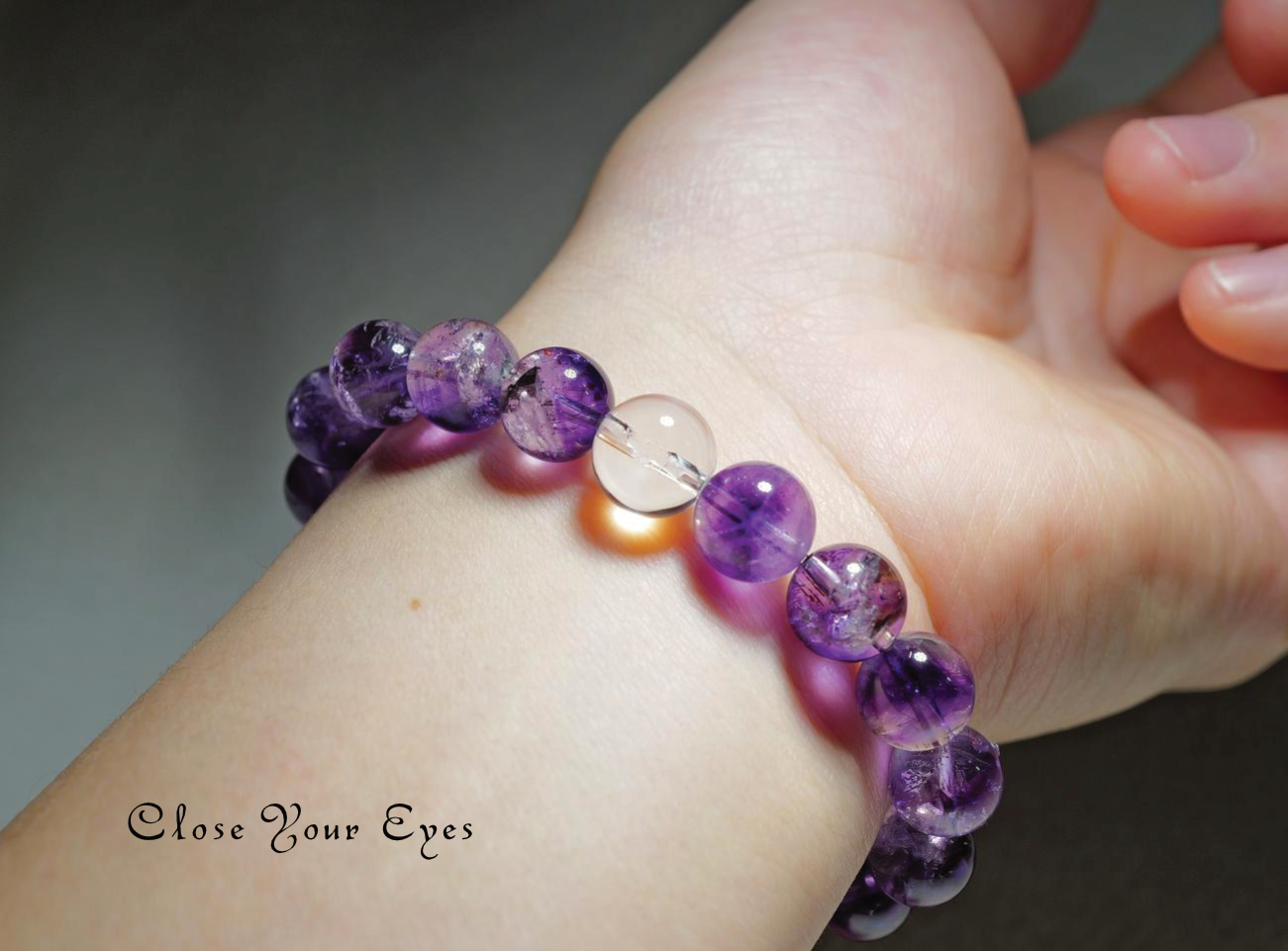 １０ｍｍエナジーブレス　アメシストエレスチャル　０１