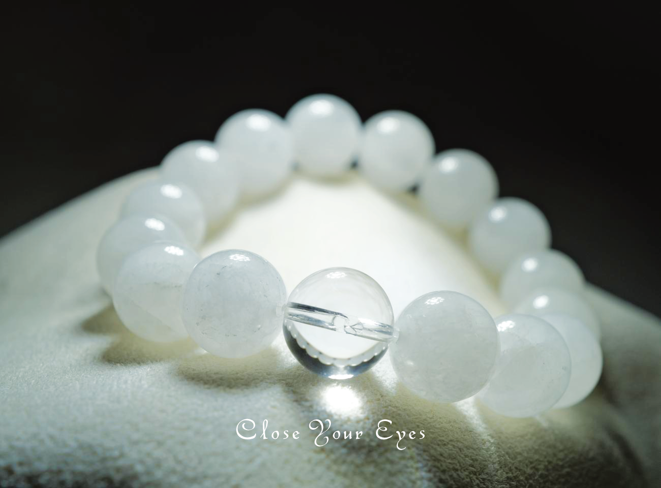 １２ｍｍエナジーブレス　オーストラリアンスノークォーツ　０１