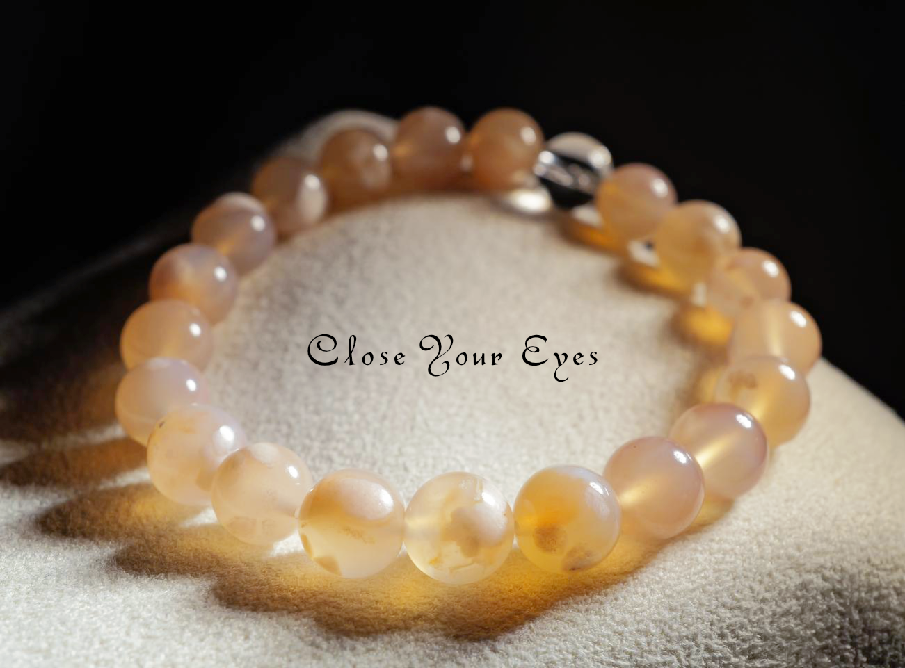 ８ｍｍエナジーブレスレット　チェリーブロッサムアゲート　０１