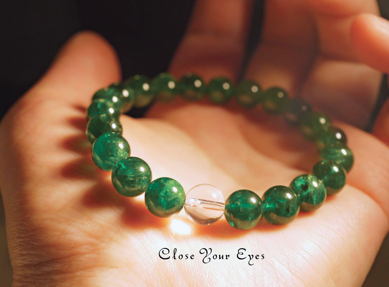 ８ｍｍエナジーブレスレット　クロムダイオプサイト