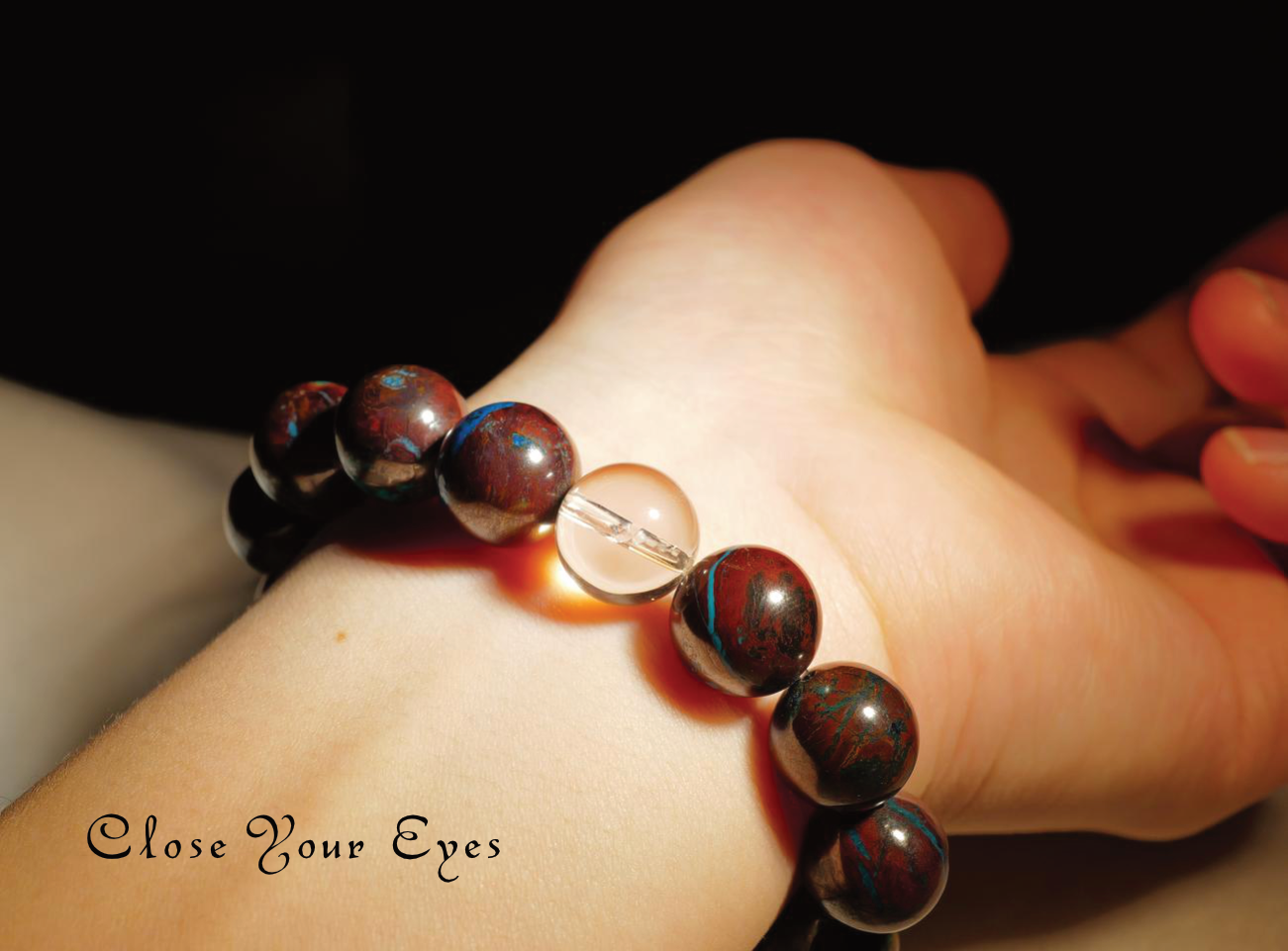 12mmエナジーブレス 母岩付きクリソコラ 01