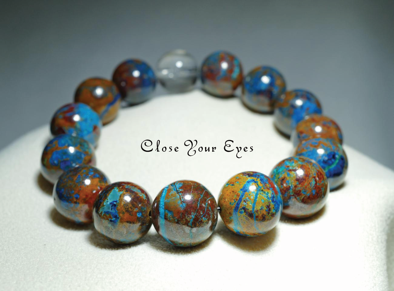 12mmエナジーブレス 母岩付きクリソコラ 02