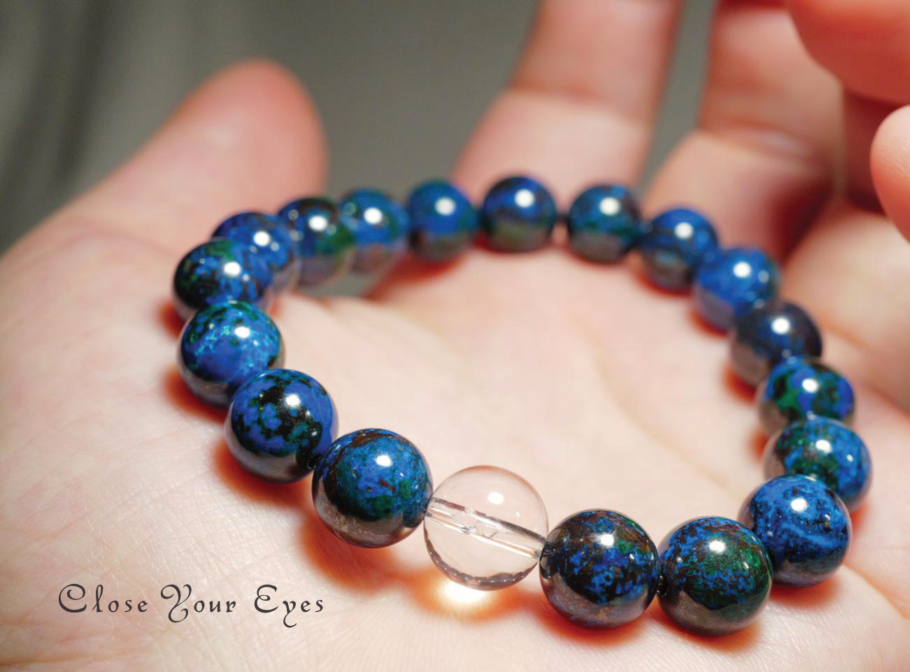 9.5ｍｍエナジーブレスレット　ブルークリソコラ　０１