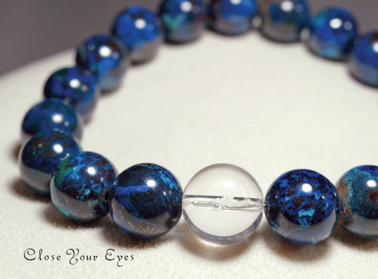 9.5ｍｍエナジーブレスレット　ブルークリソコラ