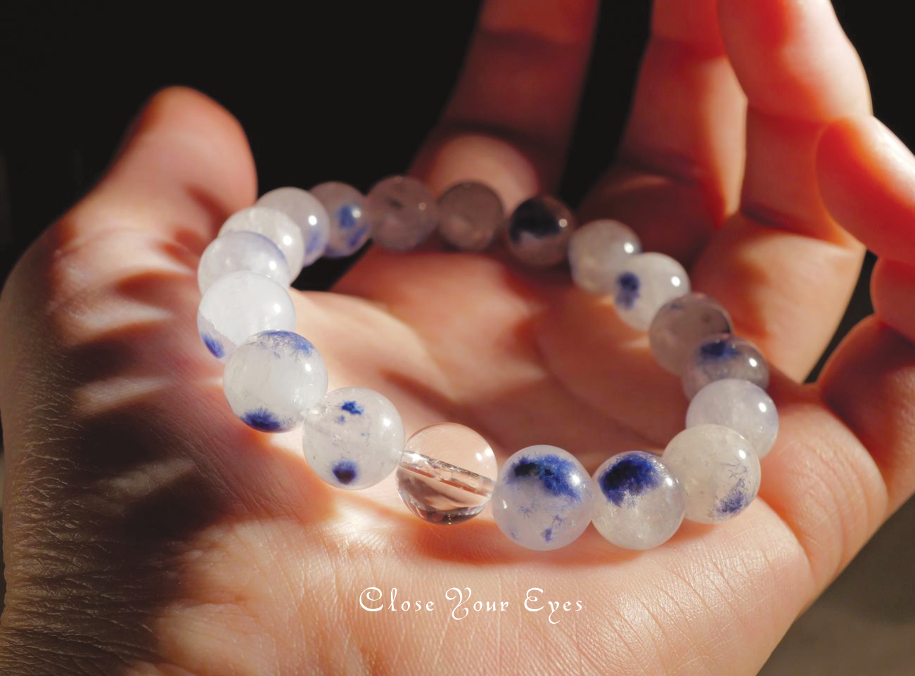 １０ｍｍエナジーブレス　デュモルチェライトinクォーツ