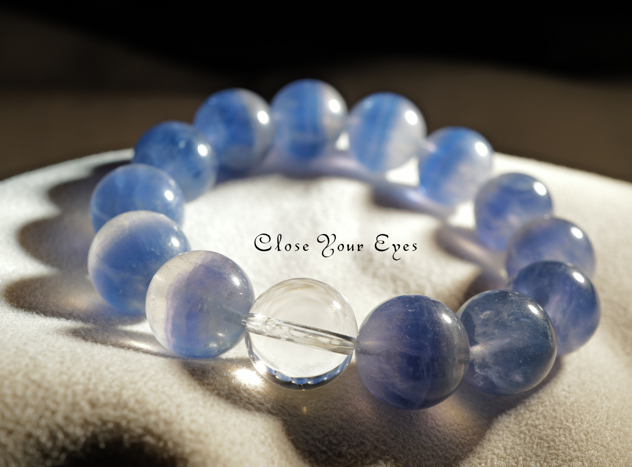 １４ｍｍエナジーブレス　バイカラーフローライト・ブルー　０２