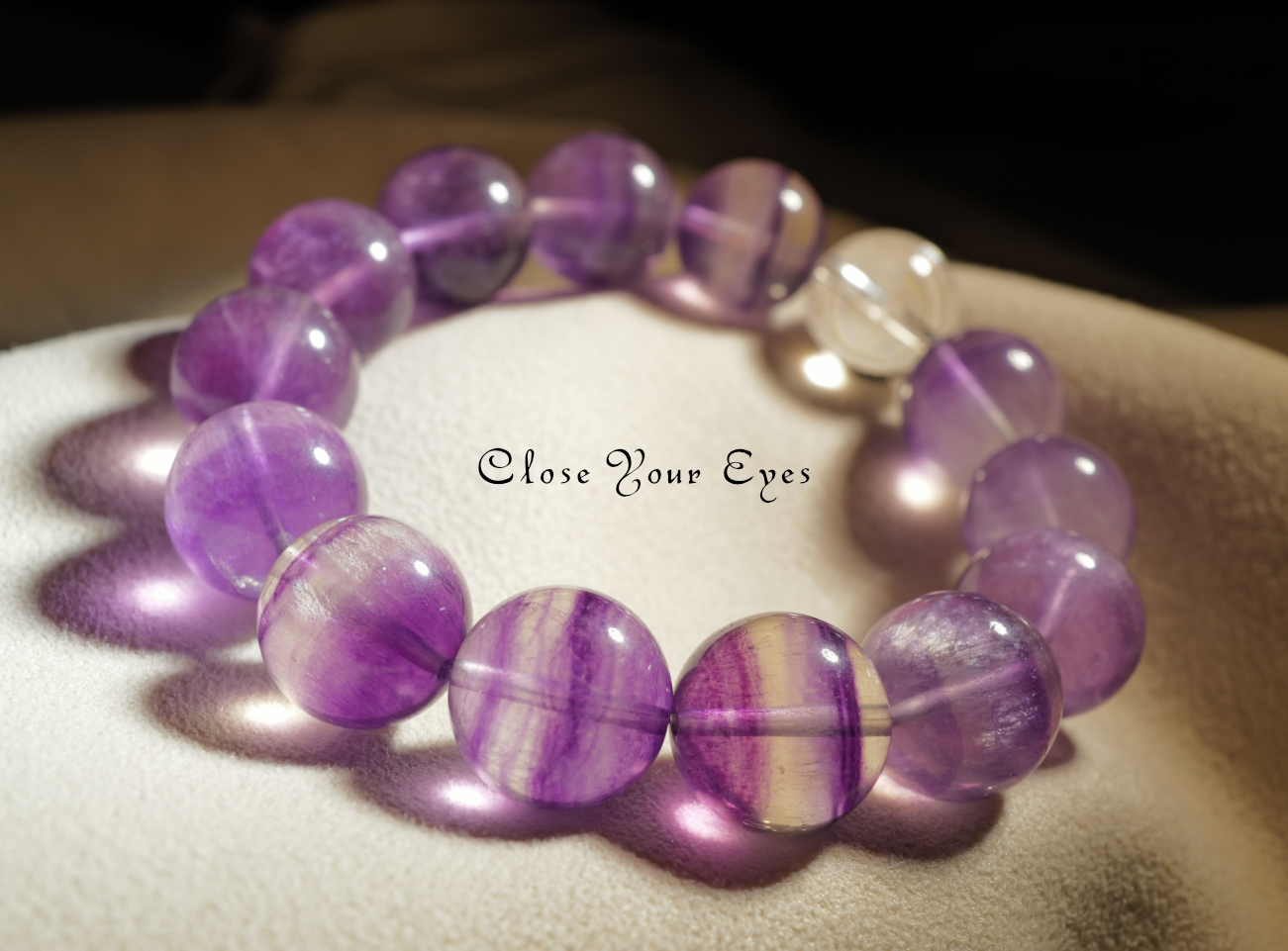 １４ｍｍエナジーブレス　バイカラーフローライト・パープル　０１