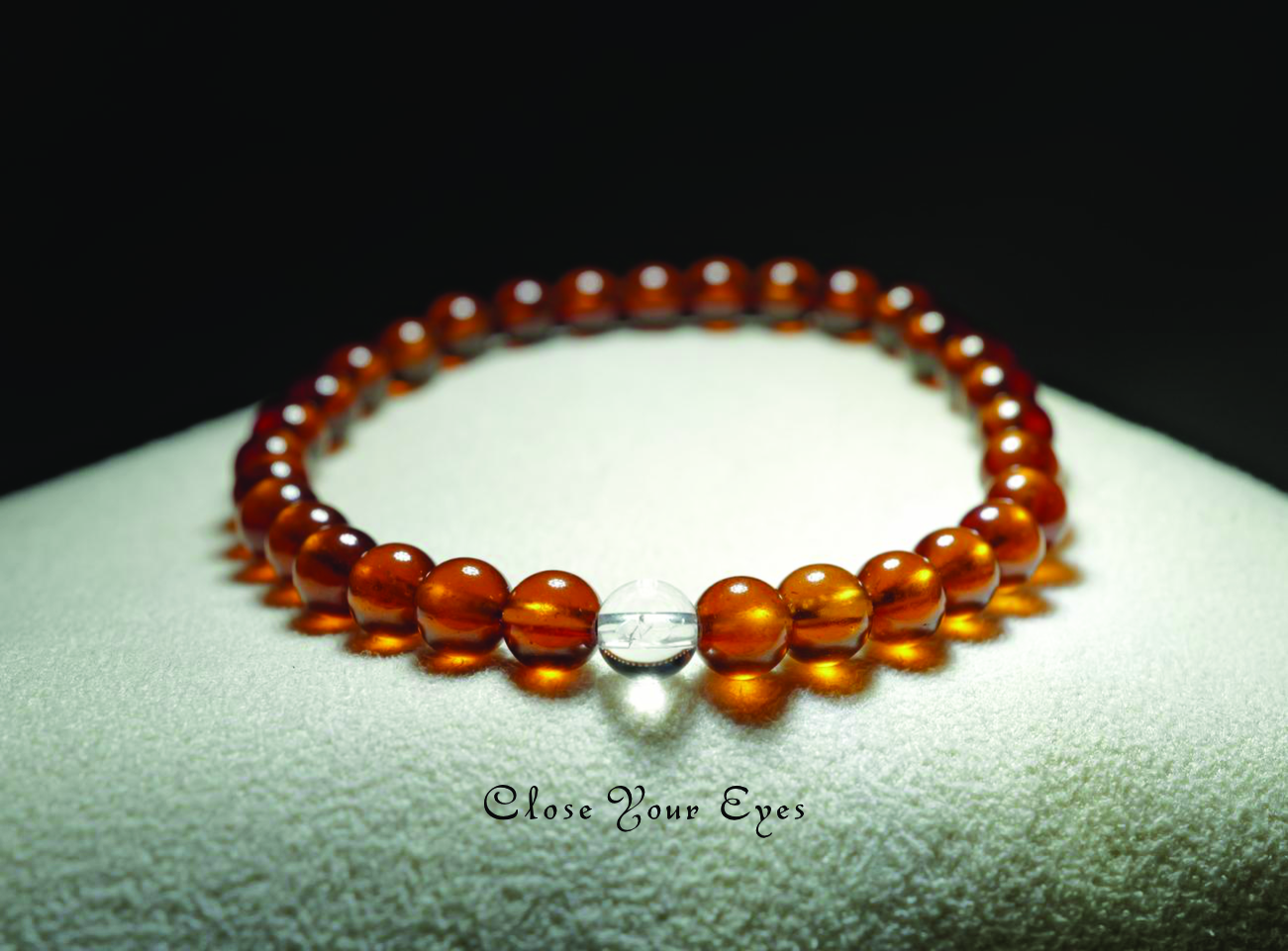 ６ｍｍエナジーブレス　オレンジガーネット（ヘソナイト）