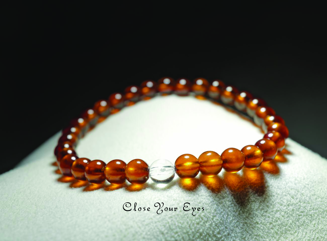 ６ｍｍエナジーブレス　オレンジガーネット（ヘソナイト）