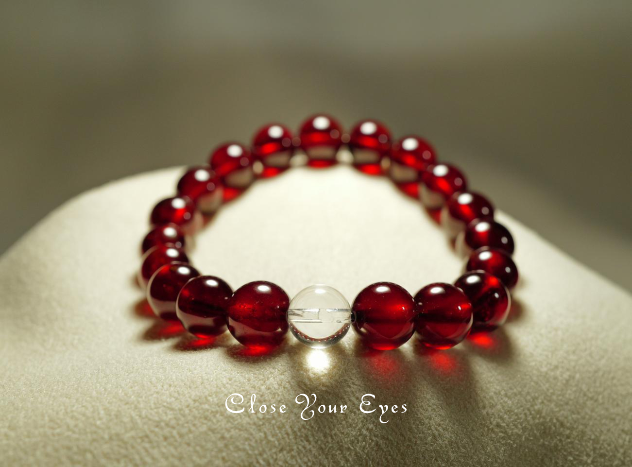 9mmエナジーブレス　オレンジガーネット（ヘソナイト）