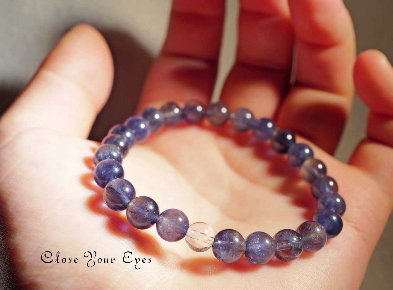 ７ｍｍエナジーブレスレット　アイオライト　０２