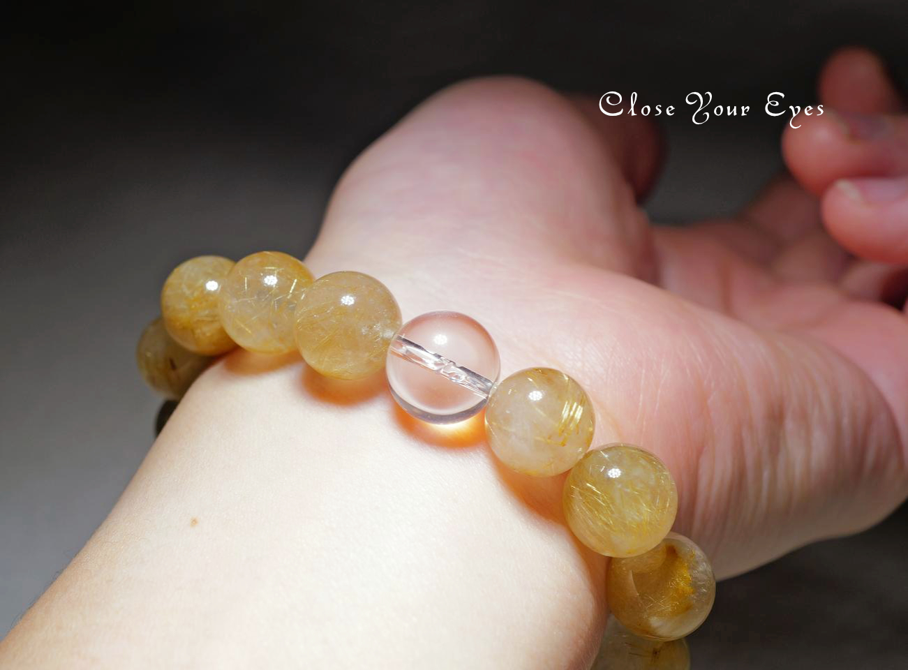 １２ｍｍエナジーブレス　金のルチルクォーツ　０３