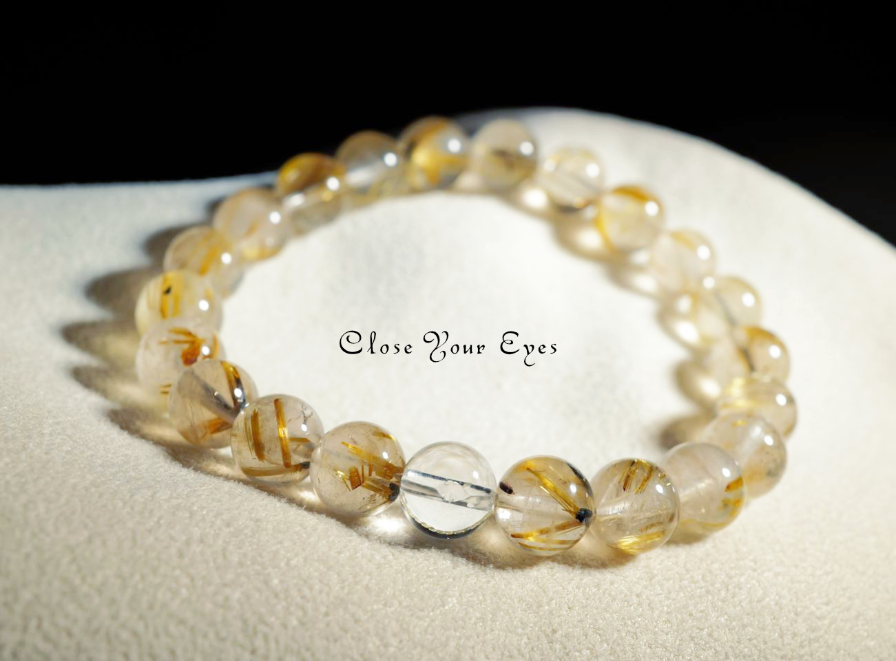 ８ｍｍエナジーブレス　金のルチルクォーツ　０４