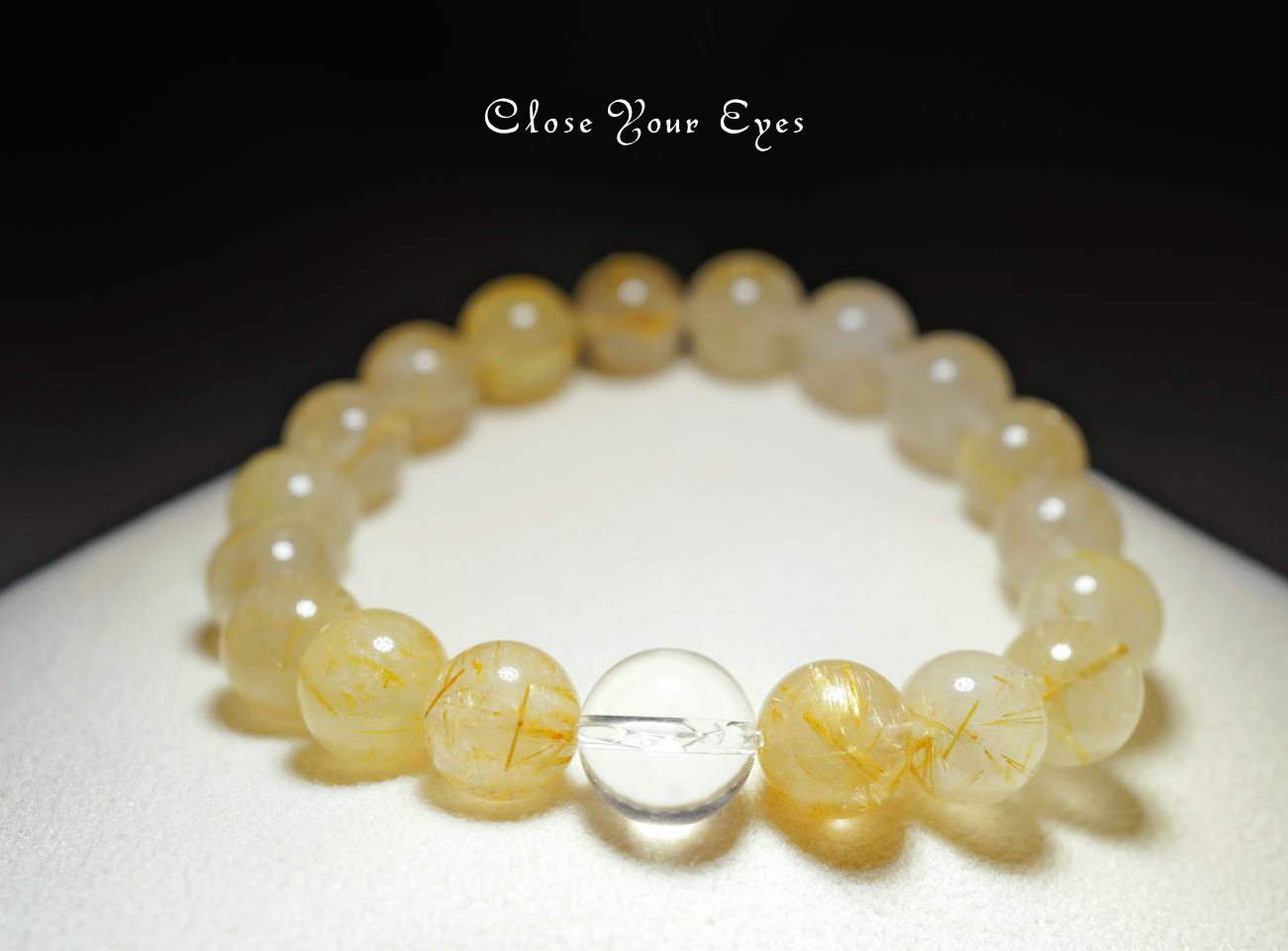 １０ｍｍエナジーブレス　金のルチルクォーツ　０３