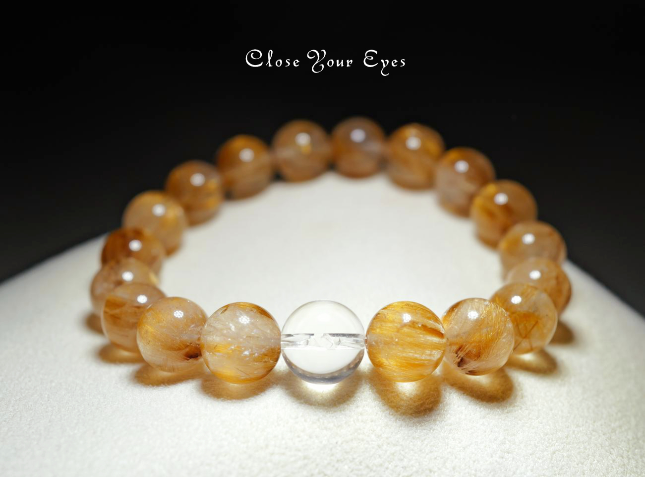 １０ｍｍエナジーブレス　金のルチルクォーツ　０４