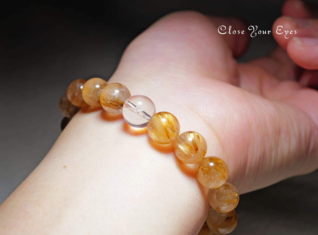 １０ｍｍエナジーブレス　金のルチルクォーツ　０４