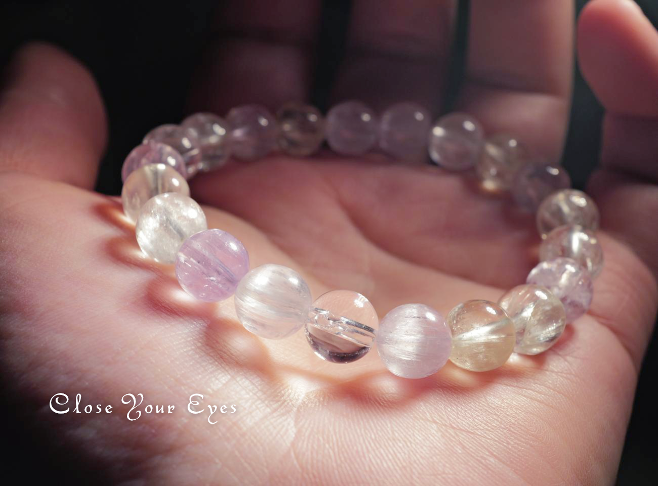 ８ｍｍエナジーブレスレット　アフガニスタン・クンツァイト　０１