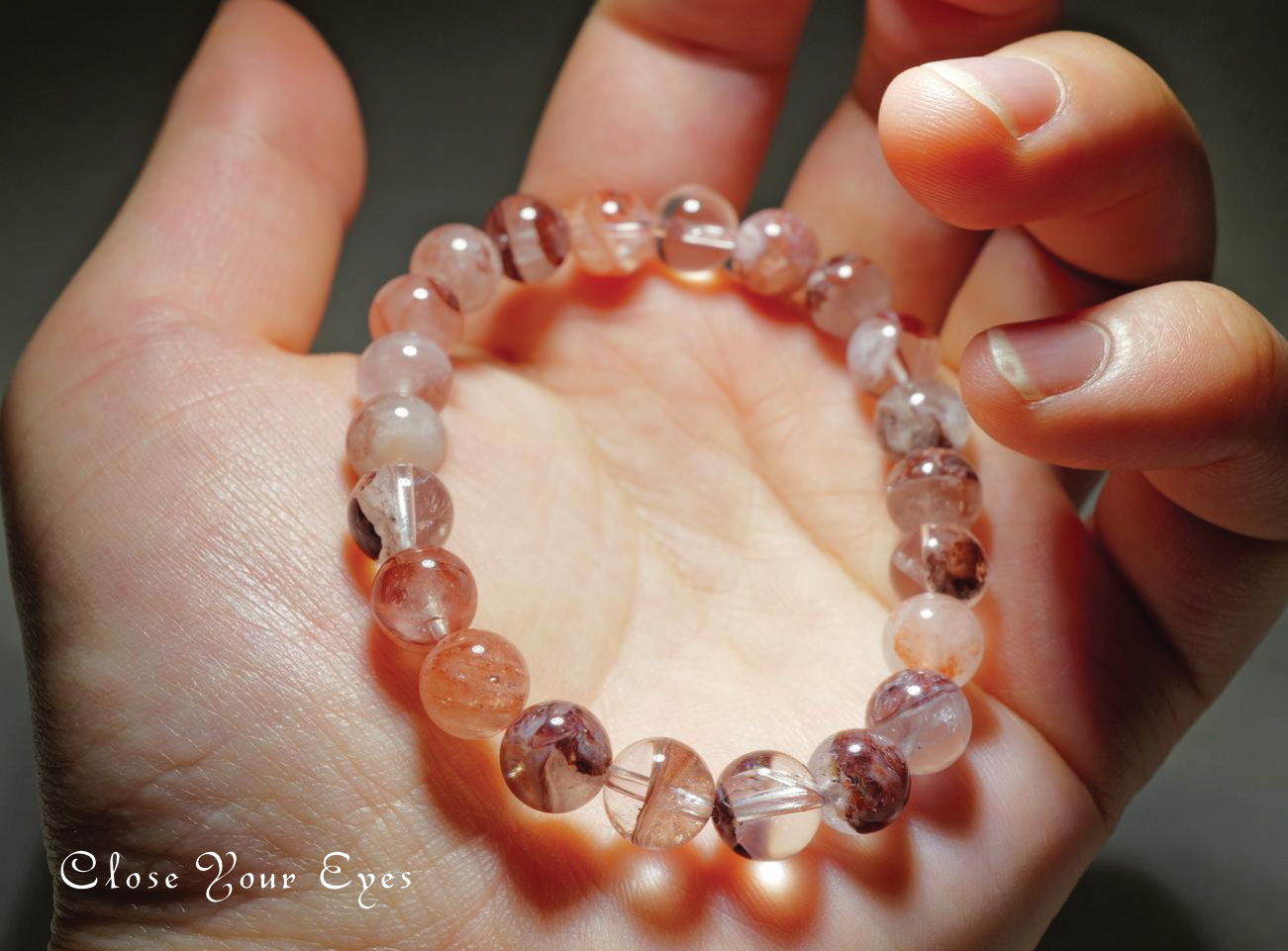 8mmエナジーブレスレット レッド・マニカラン水晶 01