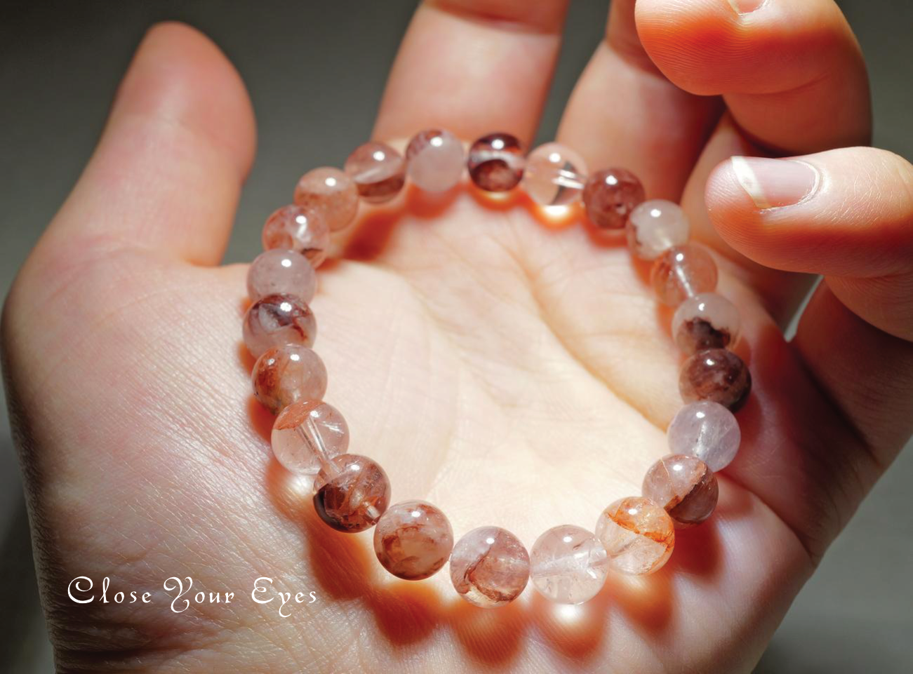 8mmエナジーブレスレット レッド・マニカラン水晶 02