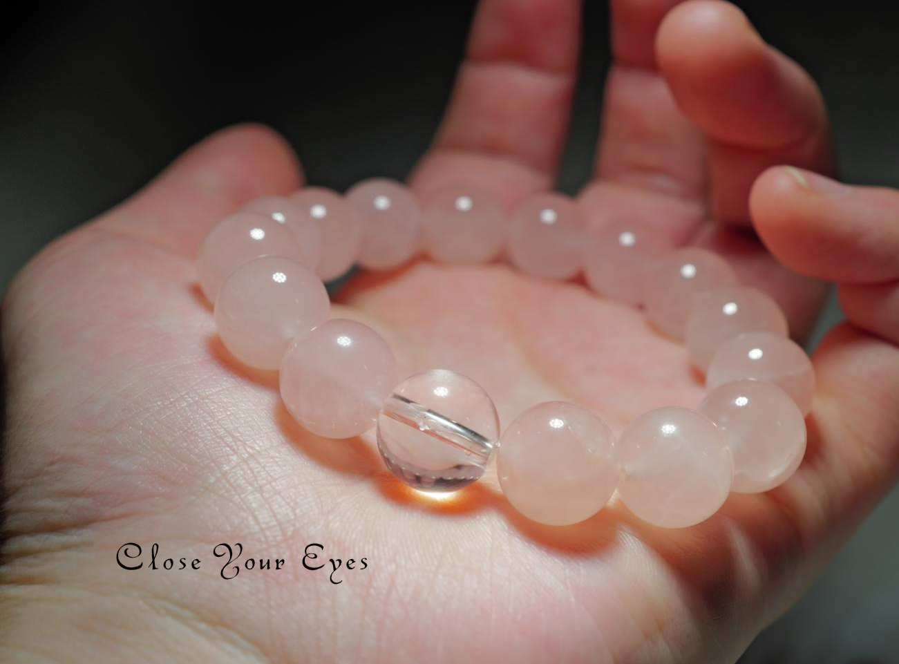 １２ｍｍエナジーブレスレット　ローズクォーツ　０１