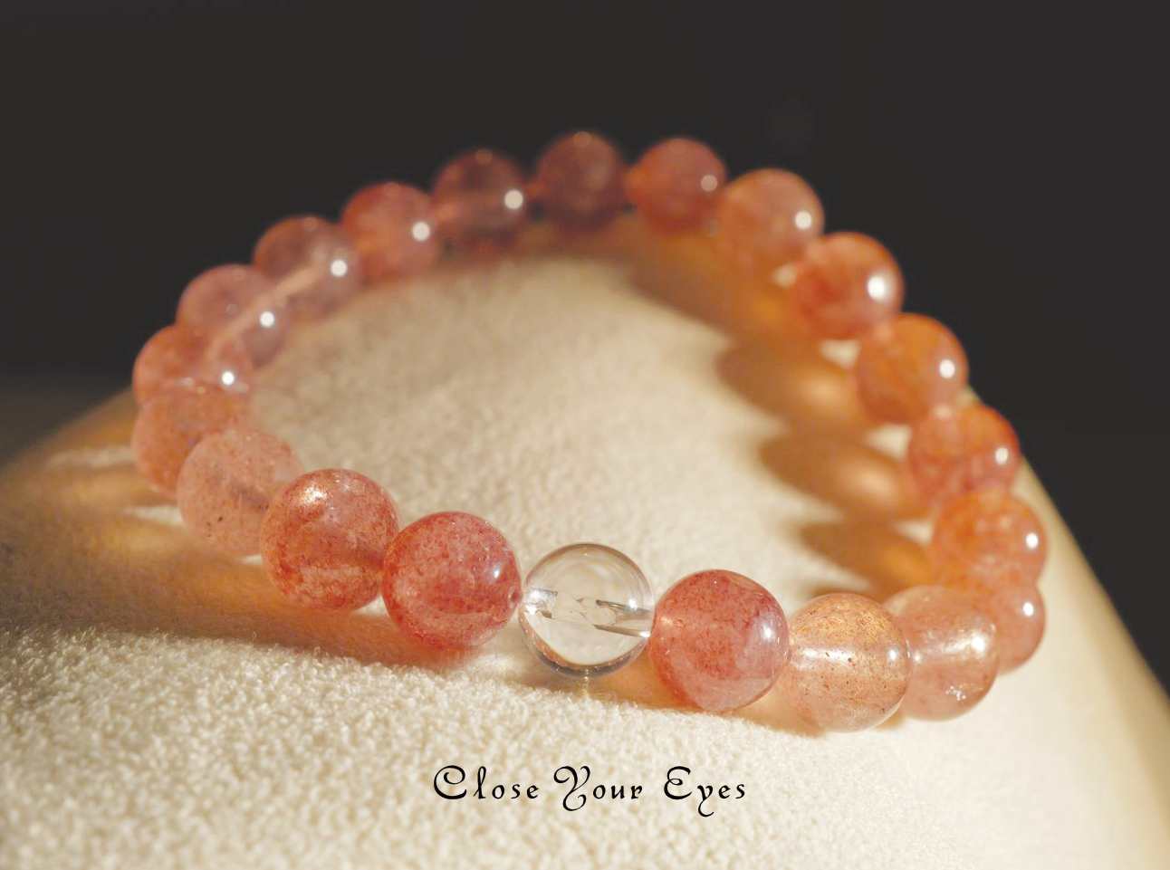 8mmエナジーブレス　アフリカン・ストロベリークォーツ