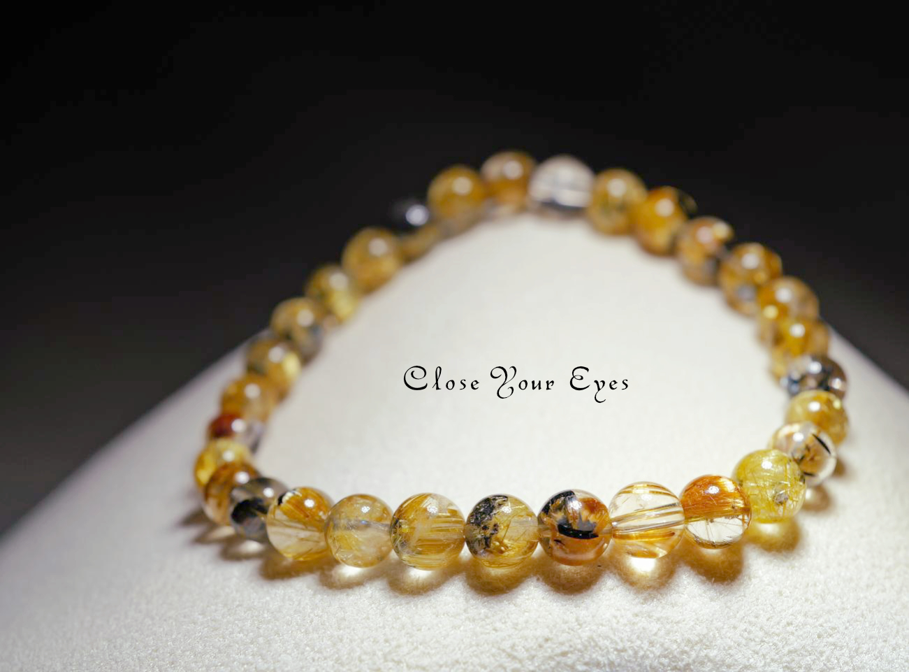 ６ｍｍエナジーブレス　タイチンルチルクォーツ　０１