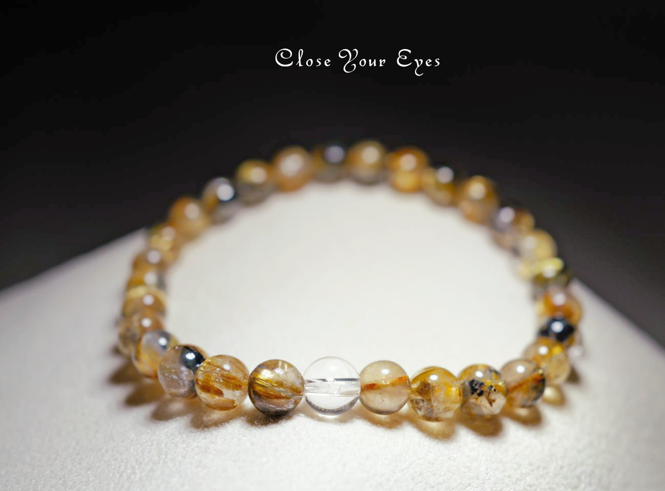 ６ｍｍエナジーブレス　タイチンルチルクォーツ