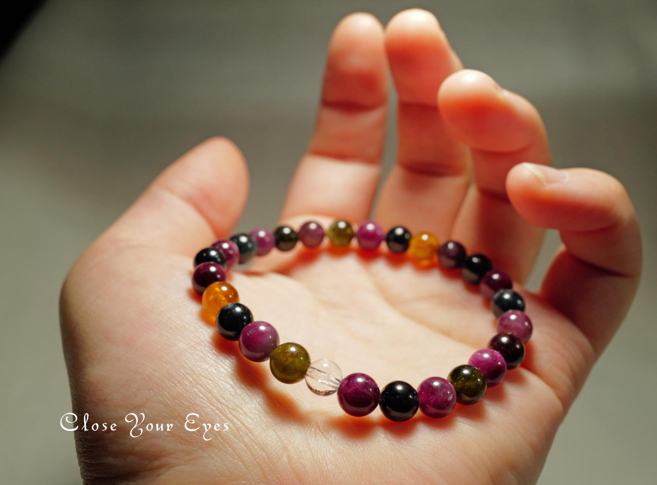 ６ｍｍエナジーブレスレット　マルチカラートルマリン０１