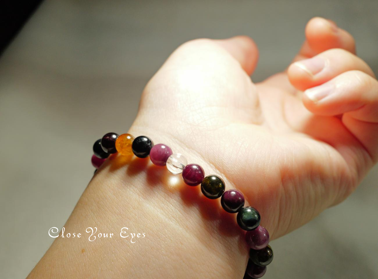 ６ｍｍエナジーブレス　マルチカラートルマリン０２