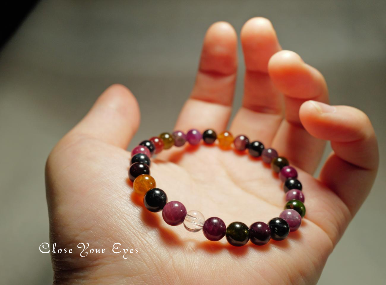 ６ｍｍエナジーブレスレット　マルチカラートルマリン０２