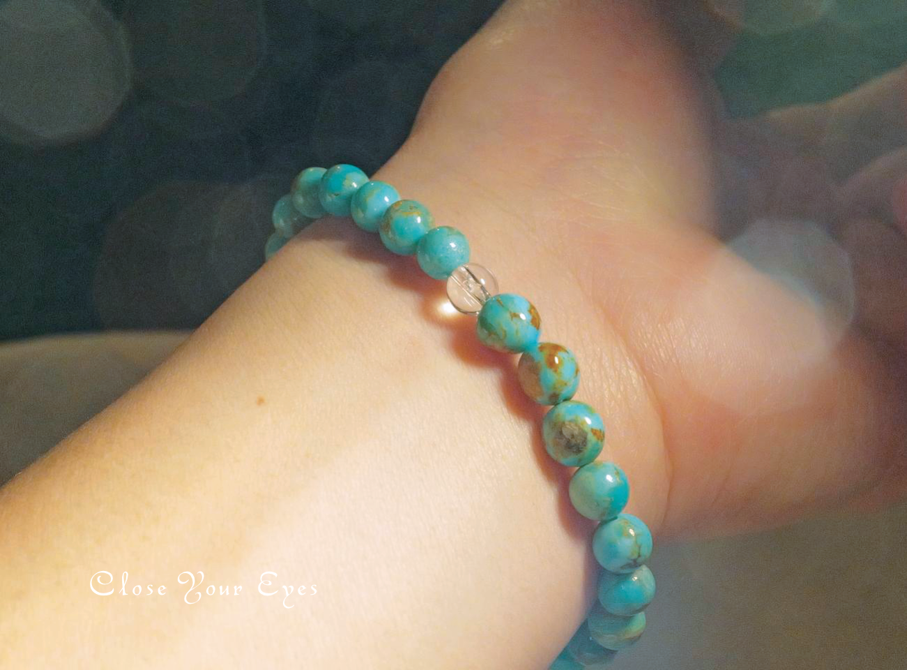 ６ｍｍエナジーラフブレス　キングマンターコイズ　０１