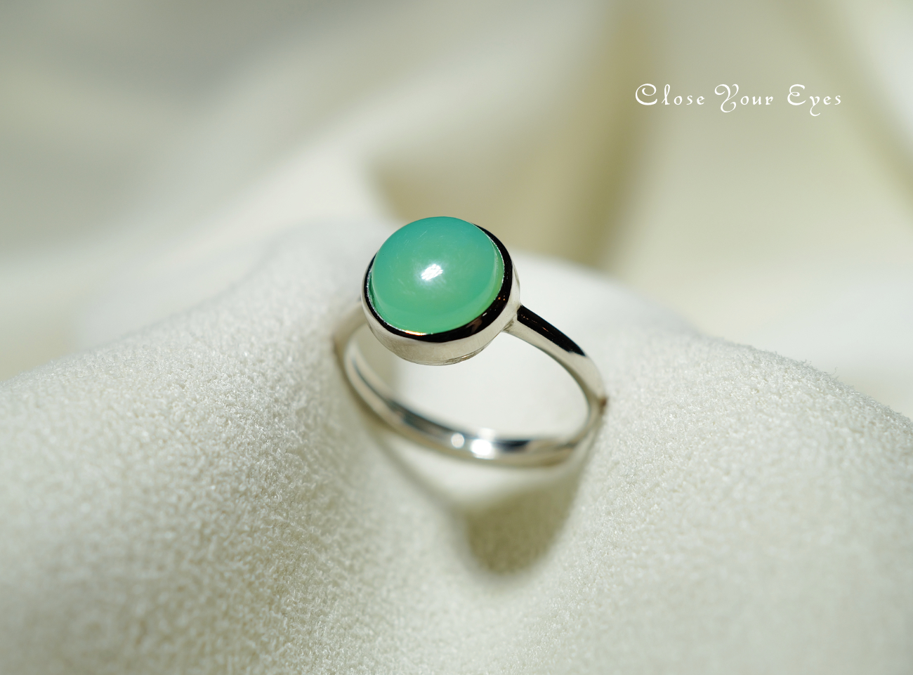 シルバーリング 03 クリソプレーズ オーストラリア産 12号
