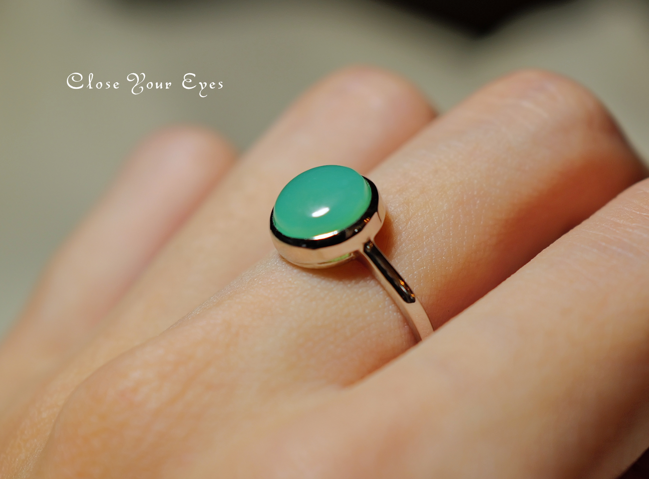 シルバーリング 03 クリソプレーズ オーストラリア産 12号