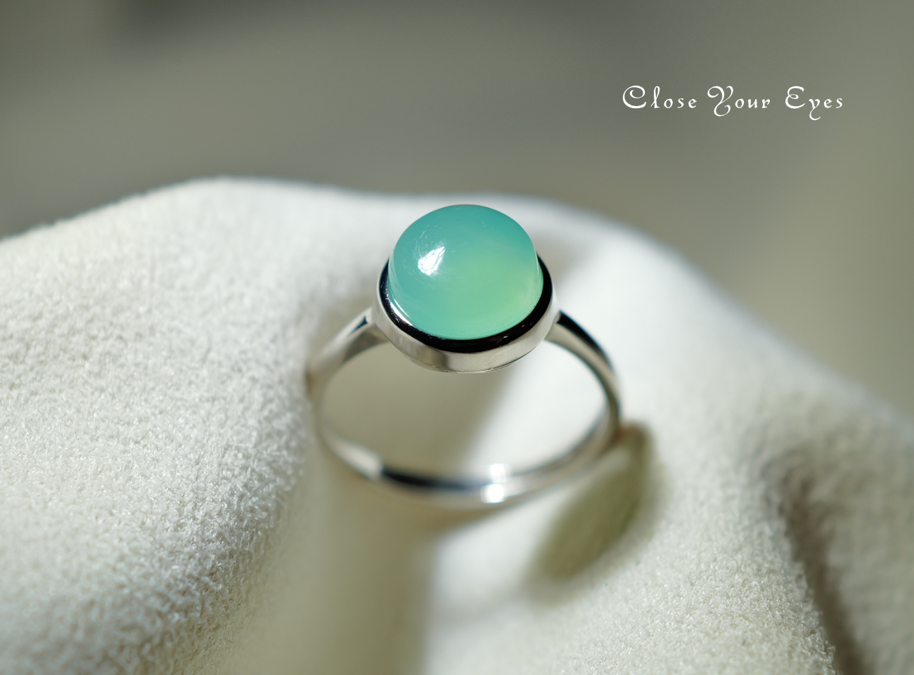 シルバーリング　０４　クリソプレーズ　オーストラリア産　１３号