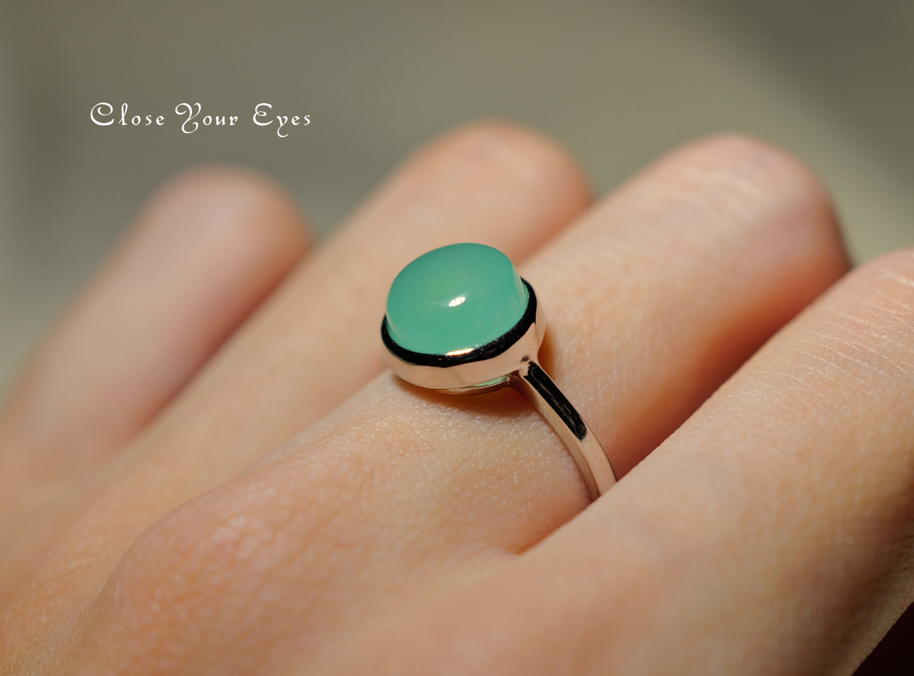 シルバーリング　０４　クリソプレーズ　オーストラリア産　１３号