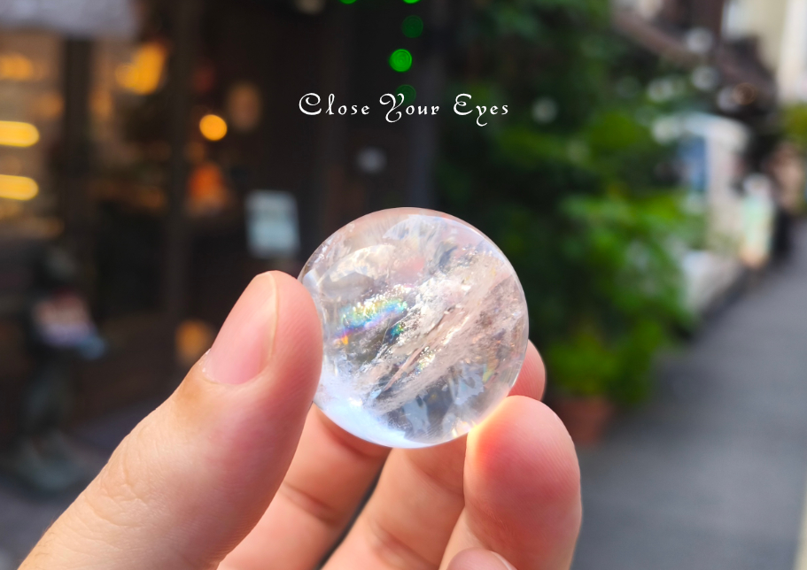 丸玉　レインボー水晶　０２