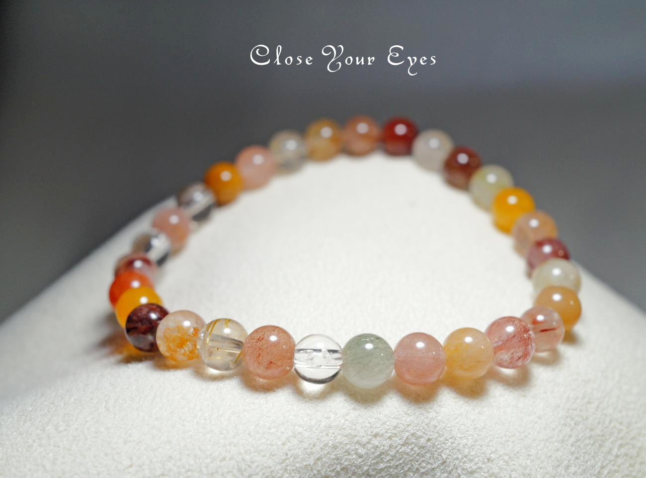 2025創業祭チャリティ企画　６ｍｍ　エナジーブレス　Mixルチルクォーツ　画像１