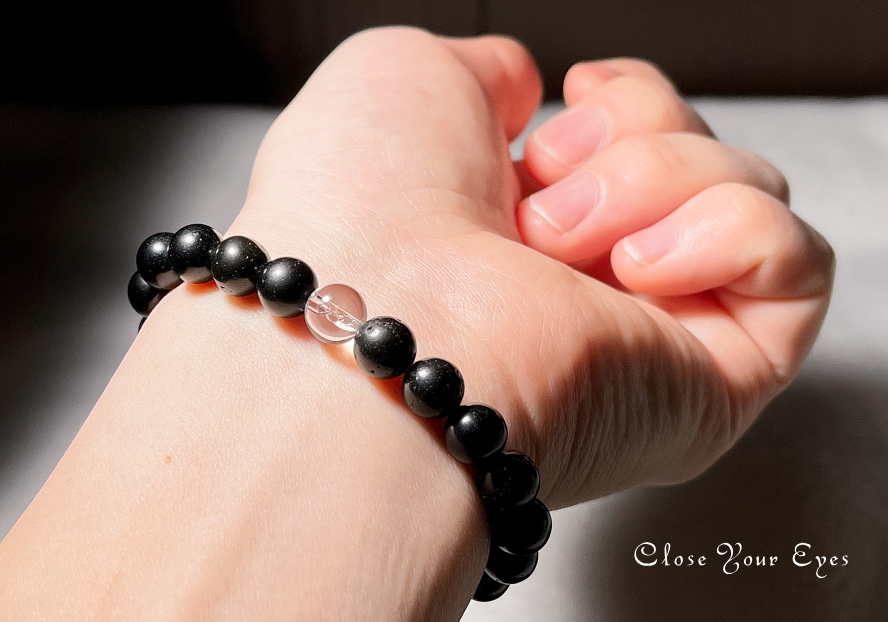 ハイパーエナジーブレスレット　テクタイト　８ｍｍ