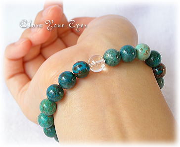 ハイパーエナジーブレス８ミリ定番　クリソコラ