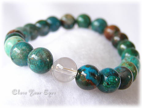 ハイパーエナジーブレス８ミリ定番　クリソコラ