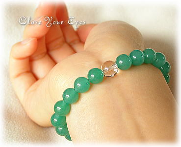 ハイパーエナジーブレス８ミリ定番　グリーンクォーツァイト