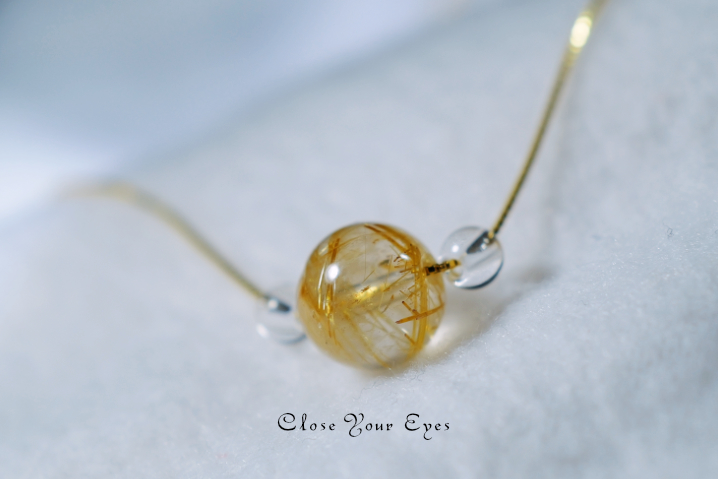 Only One ハイパージュエリーネックレス　金のルチルクォーツ