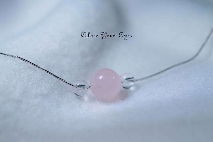 ハイパージュエリーネックレス　ローズクォーツ