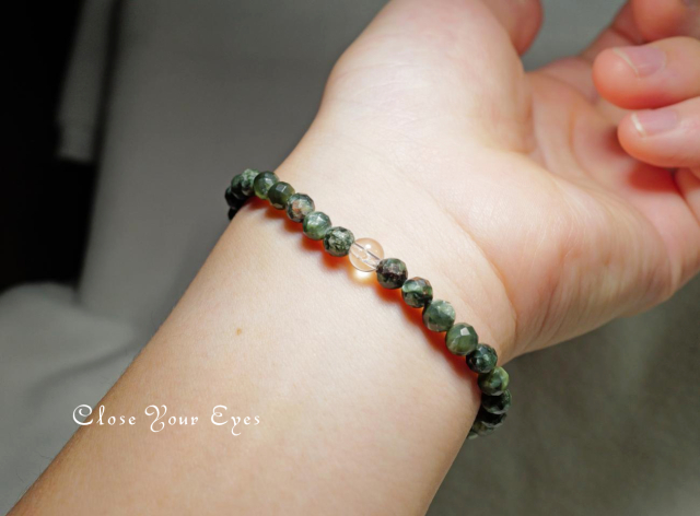 ～セラフィナイト～　ラウンドカット　2025創業祭チャリティブレス