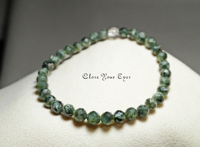 ～セラフィナイト～　ラウンドカット　2025創業祭チャリティブレス